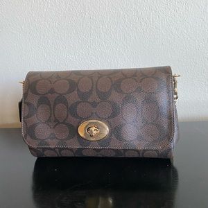 Coach Brown and Black Shoulder Bag